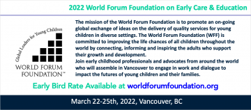 2022 World Forum Foundation on Early Care & Education